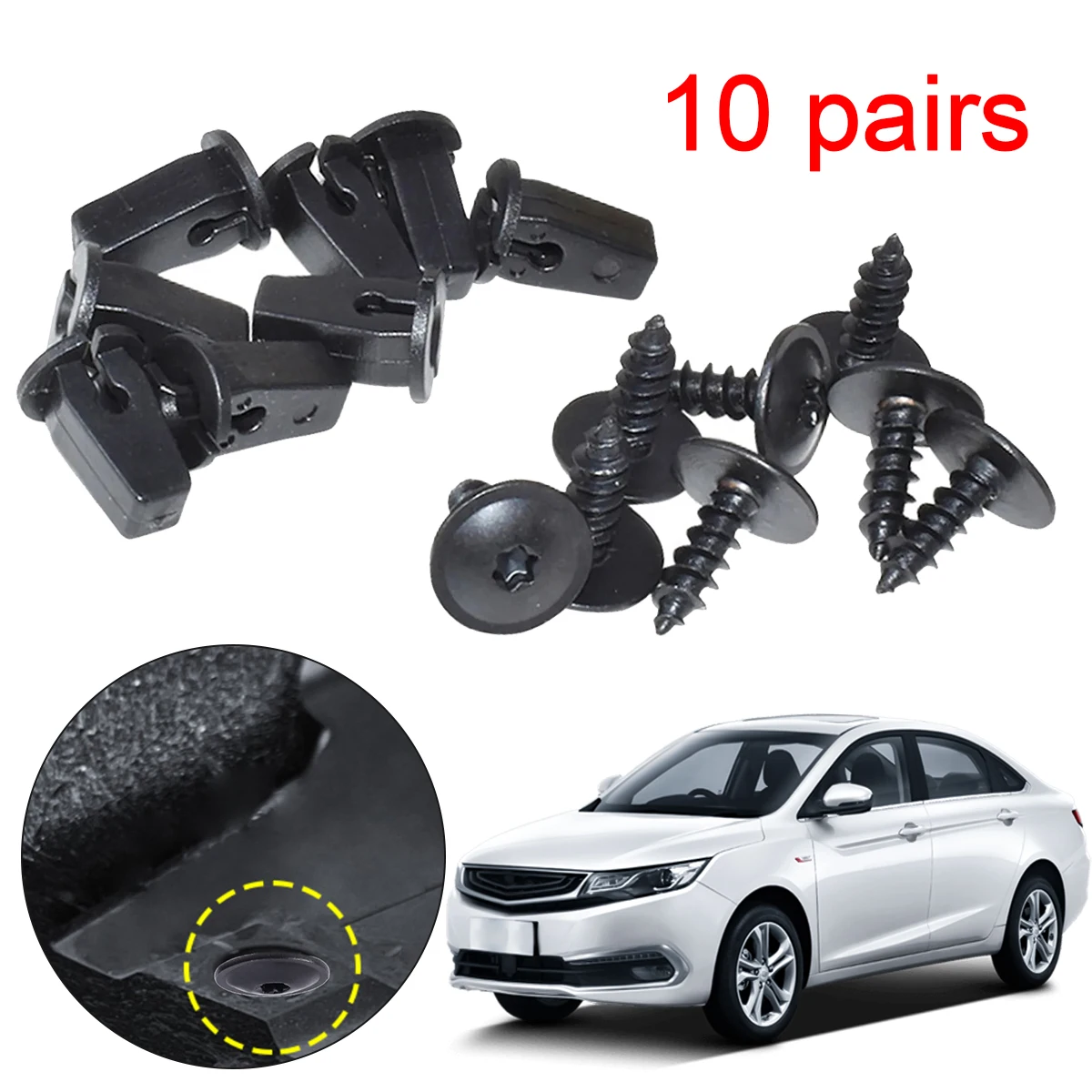 20Pcs For Golf Audi Seat Skoda Grille Bumper Skirt Screw Bolt Car Wheel Arch Lining Splashguard Useful Clip