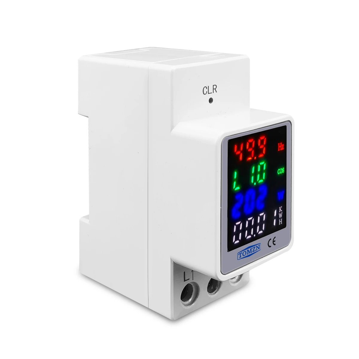 4w1 TOMZN AC 110V 220V 100A napięcie prądu KWH monitor energii elektrycznej miernik VOLT AMP woltomierz amperomierz watomierz szyna din — zdjęcie 4