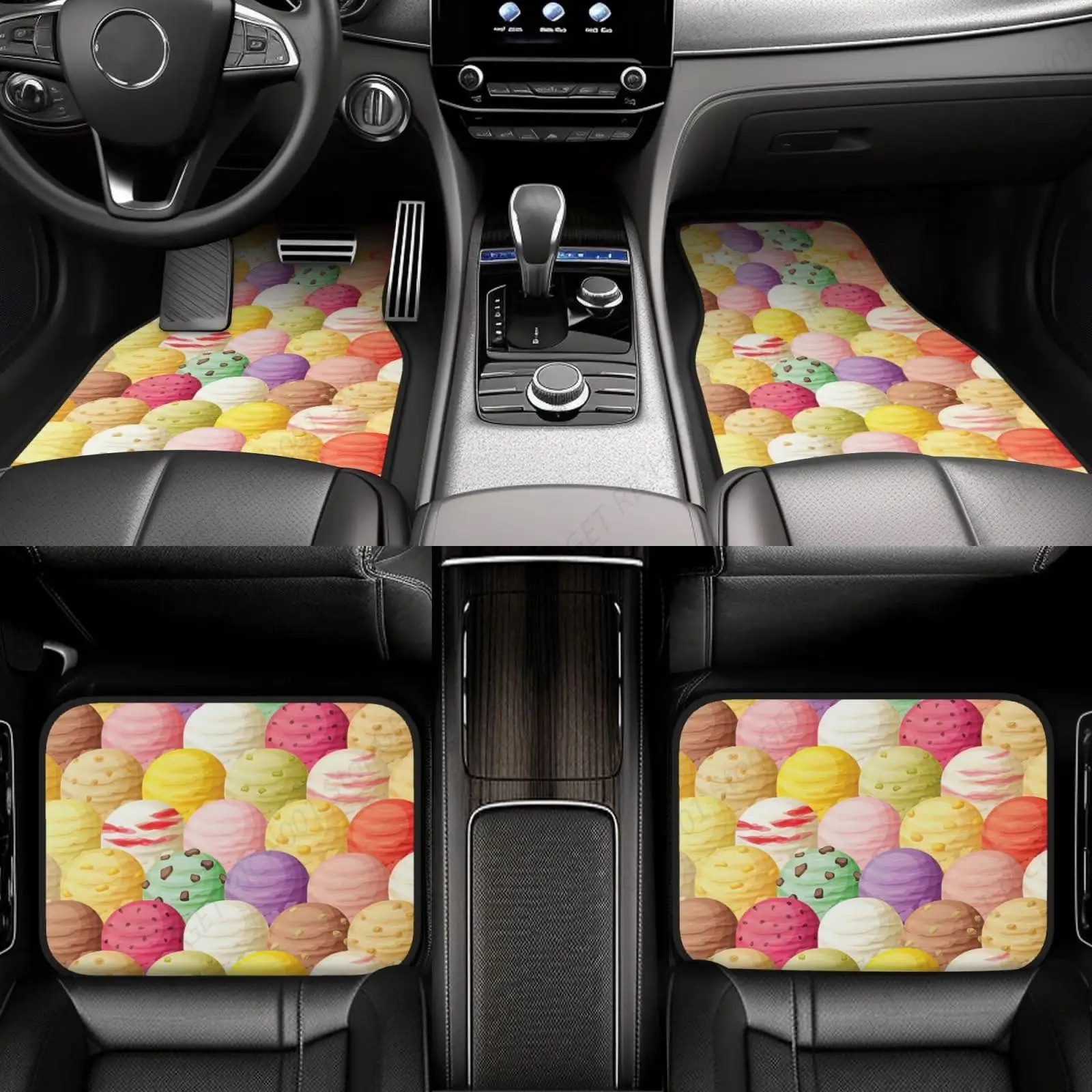 

Alfombrilla Para Pies Coche Helado, Juego Completo 4-х деталей: Realza El Estilo Y La Comodidad Su Automóvil Con Lindos Accesor