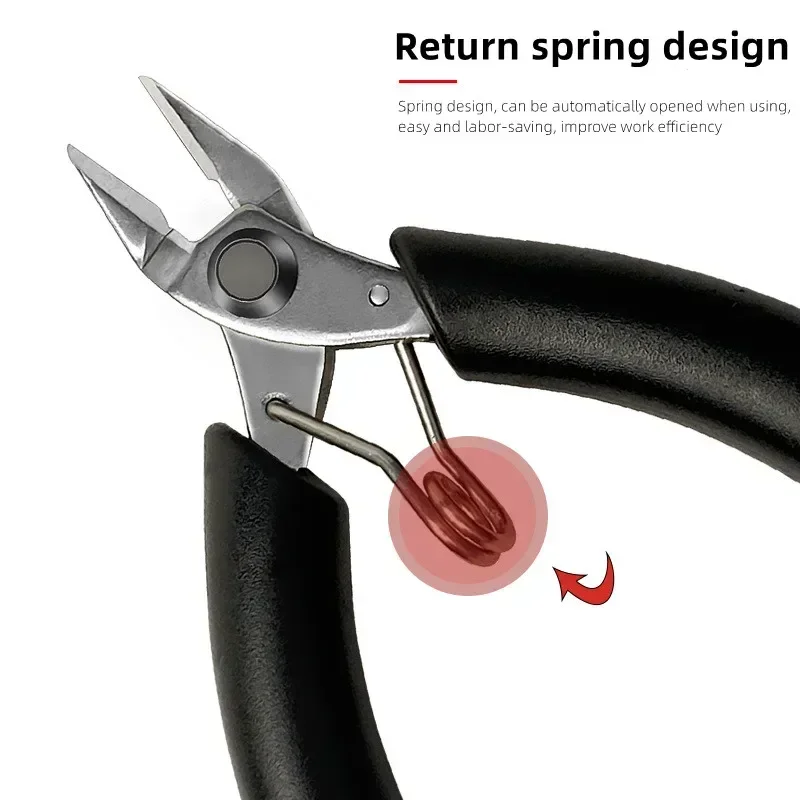 1 Diagonal Pliers Mini Wire Cutter Small Soft Cut Electronic Pliers Wire Insulated Rubber Grip Model Hand Tools DIY Model Tools