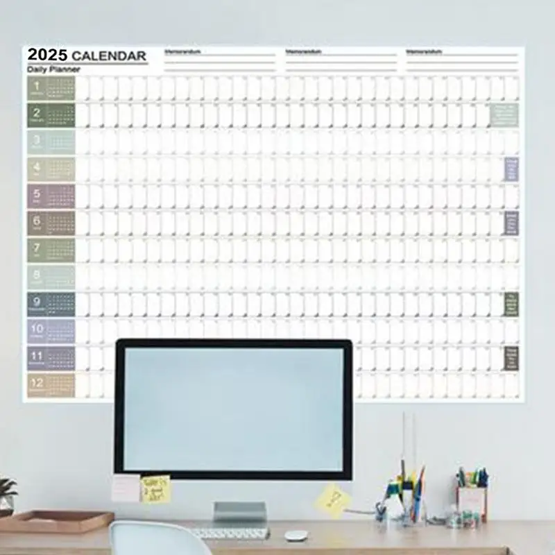 Kalender 2025 dinding kalender 2025 perencana harian kalender dinding 2025 tahun perencana kalender tahunan 12 bulan perencana untuk perencanaan dan