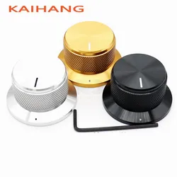 1PCS Aluminum knurled knob cap Round shaft potentiometer rotary cap audio amplifier knob cap electronic instrument knob cap