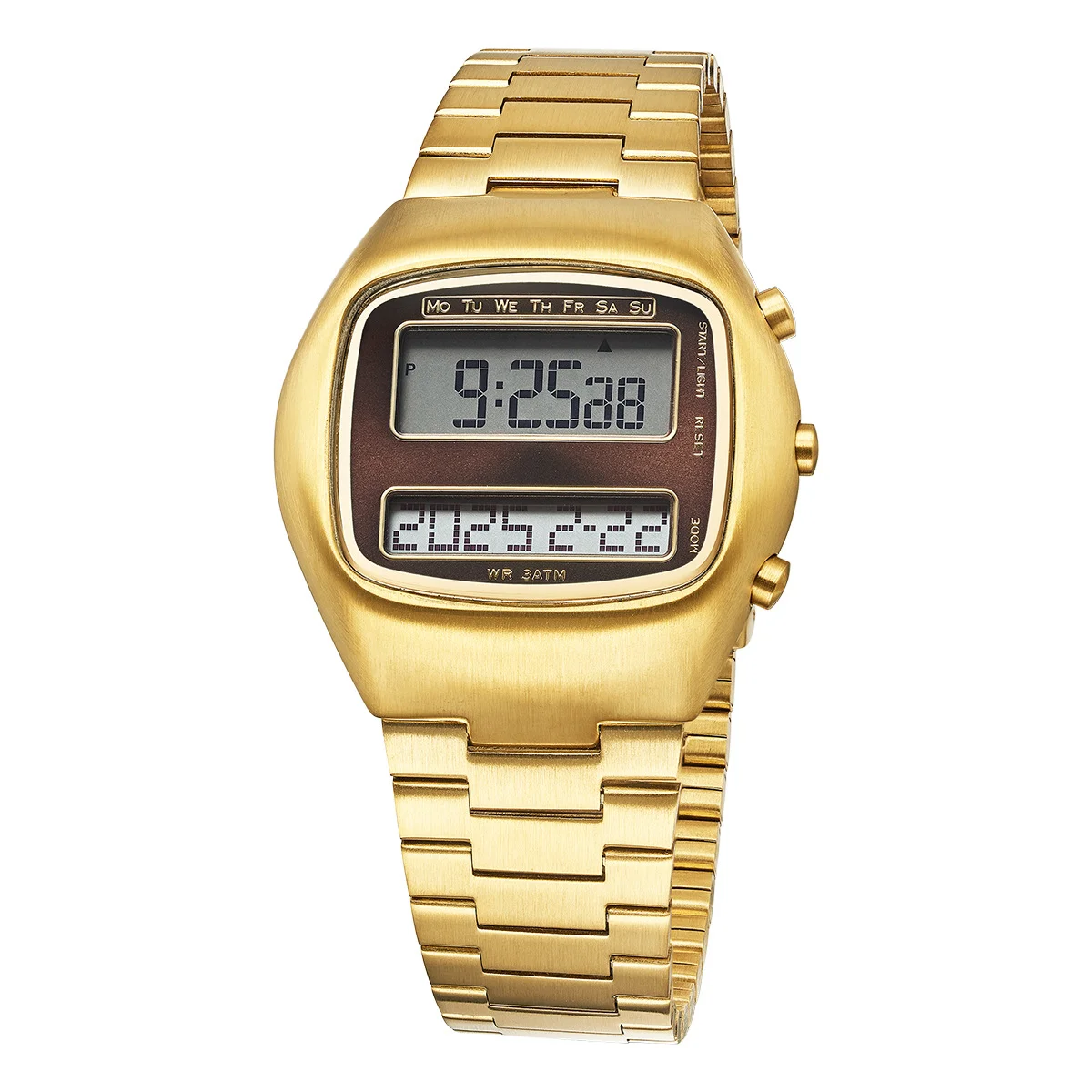 Classic Watch Curved Design Style Luxury Alarm Timepiece Retro Display Digital Sport Watch Matching Watches Lovers Gift