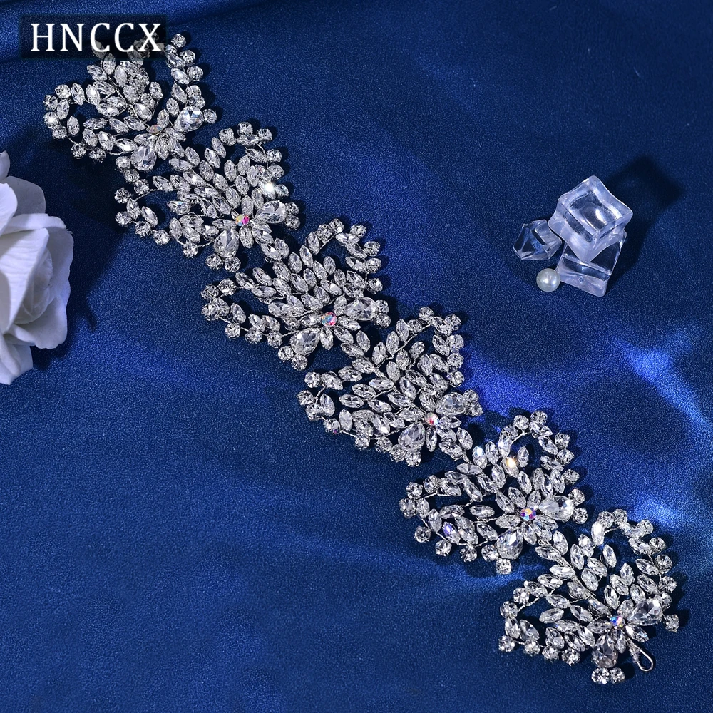 HNCCX Women Wedding Headdress Headband Luxury Hair Accessories Bridal Full Rhinestone Headbands Party Wedding Supplies CP437