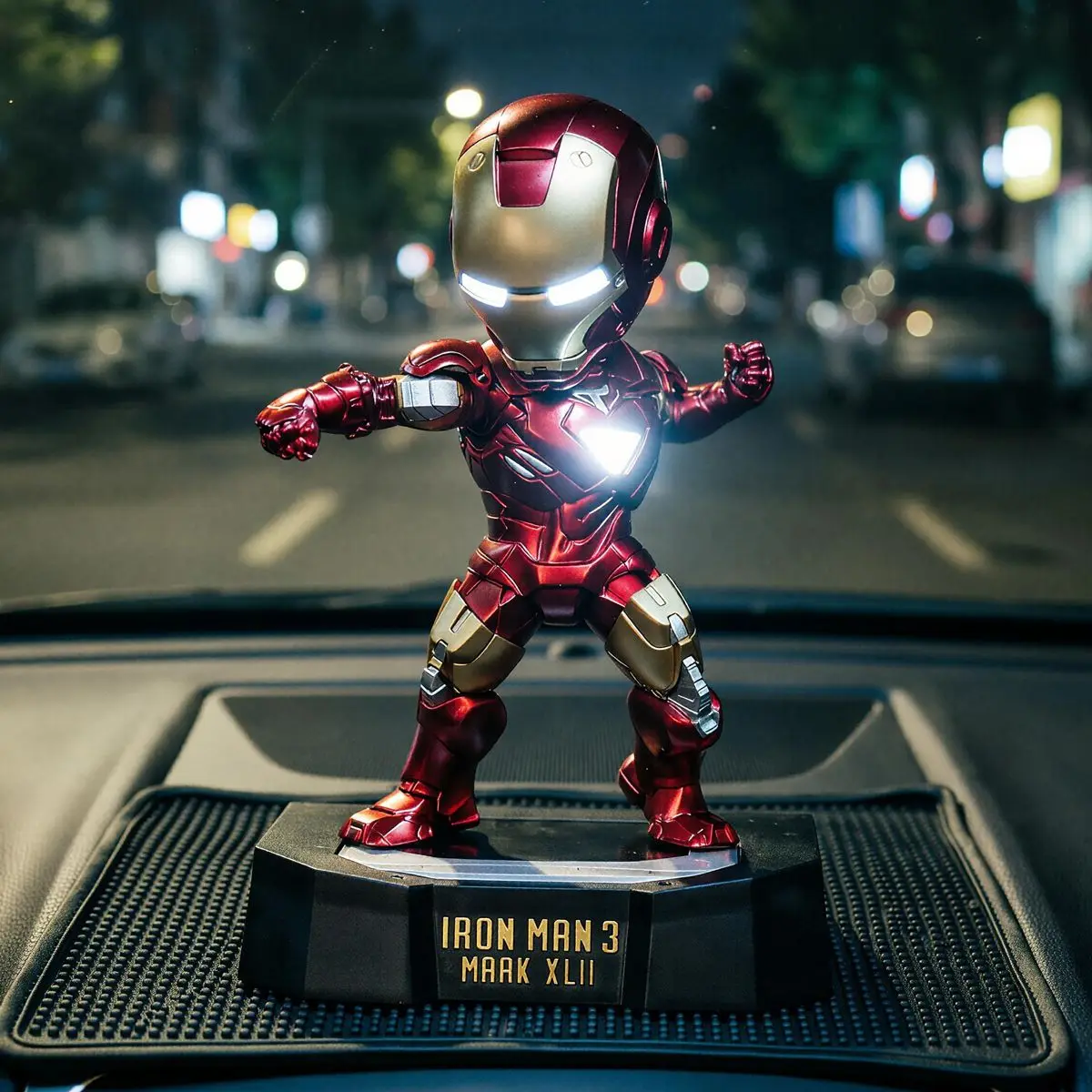 

Фигурка Marvel, деформируемая игрушка, Железный человек MK1 MK42, светящаяся в темноте, с голосовым управлением, фигурка из ПВХ, модель, кукла, игрушки, подарки для детей