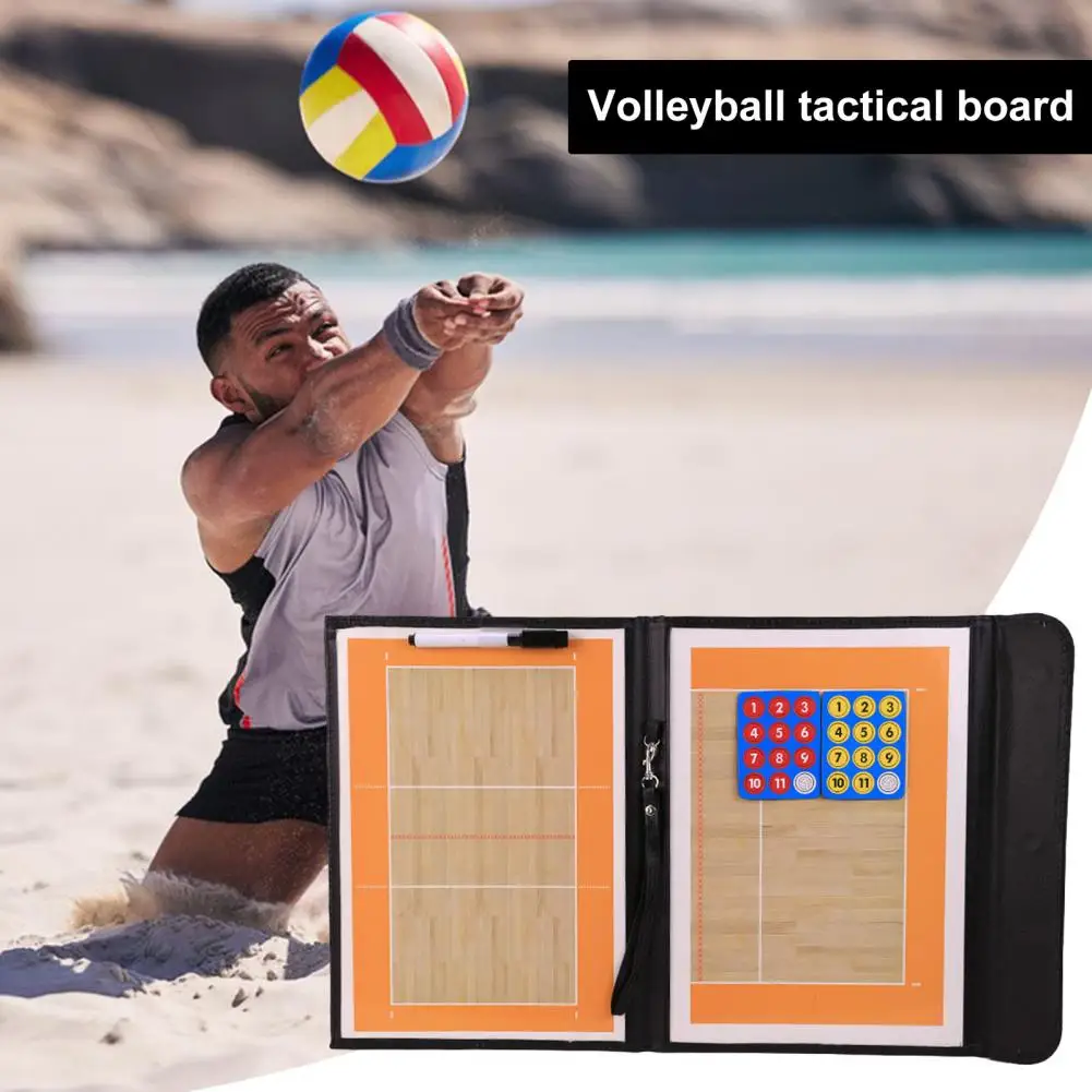 High-quality Dry Erase Clipboard Portable Foldable Volleyball Coaching Board with Dry Erase Pen Lightweight Teaching for Coaches