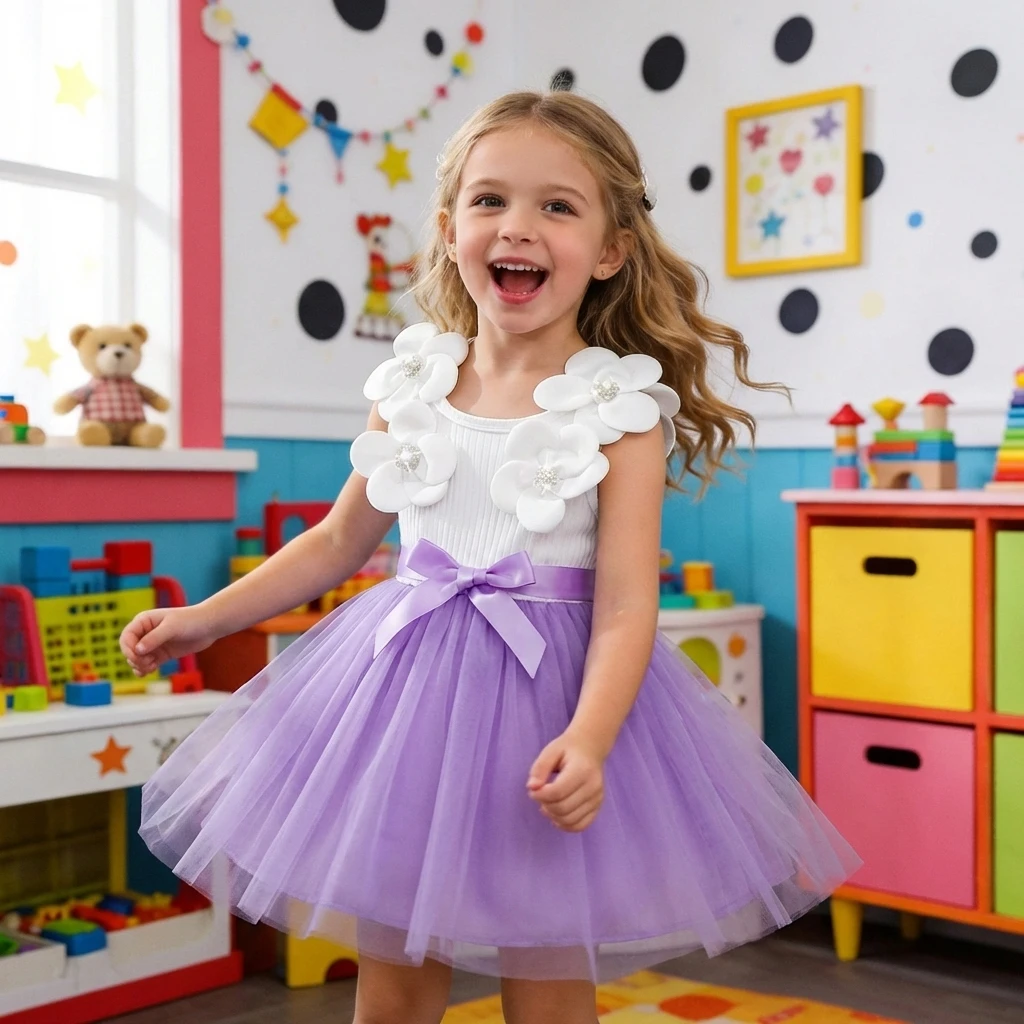 4-7Y Girl Sweet Pur…