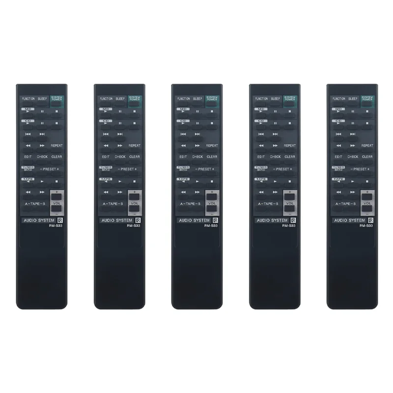 

A33T-5X RM-S33 Remote Control For Sony Audio System HCDH801 MHC701 MHC-701 MHC-801 MHC-S30 MHC801 MHCS30 STD777ES
