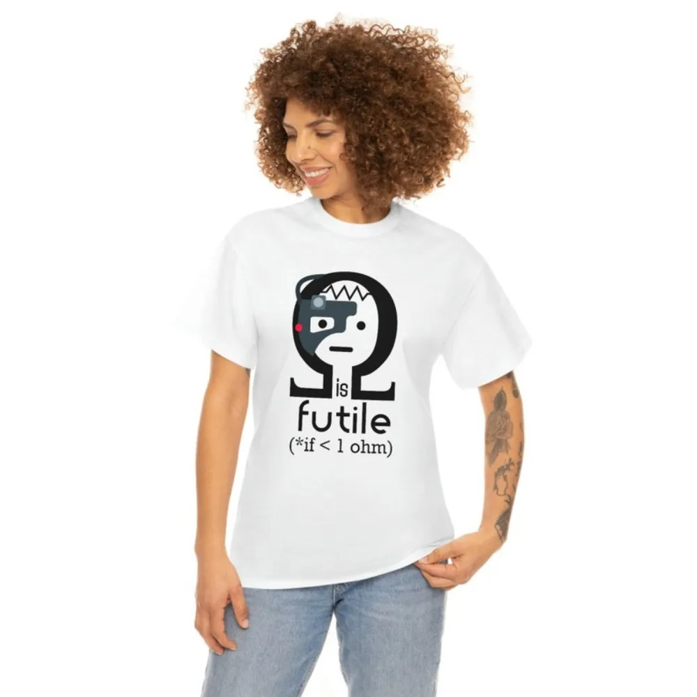 Resistance Is Futile If Less Than 1 Ohm Classic T-shirt Electricity Borg Star Trek Academic Professor Teacher Gift Cotton Tops