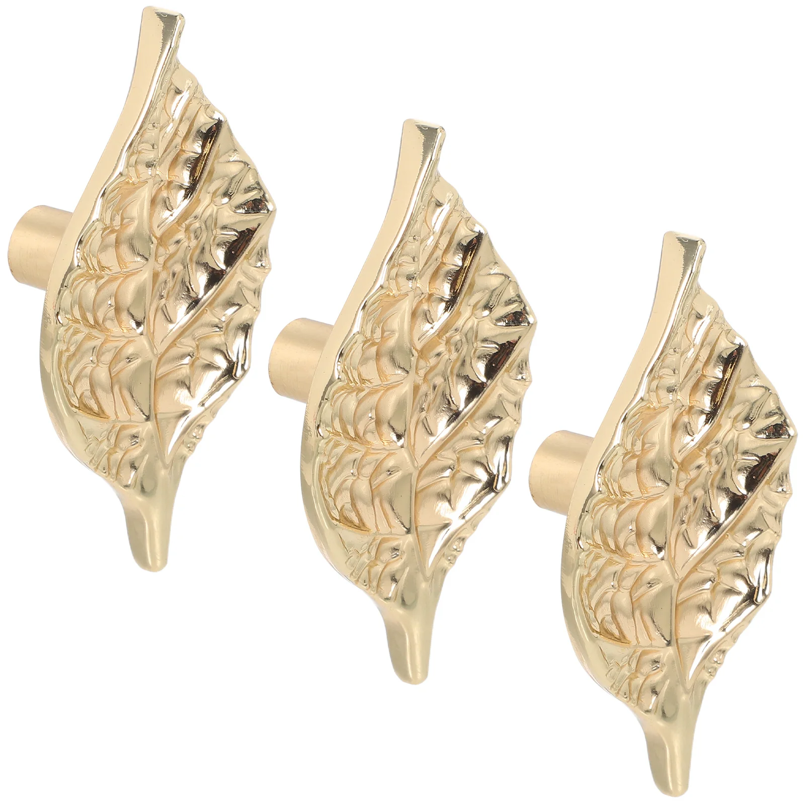 3Pcs Decorative Leaf Shape Knob Handles Smooth Grip for Various Furniture Pieces DIY Projects Leaf Shape Knob Handles
