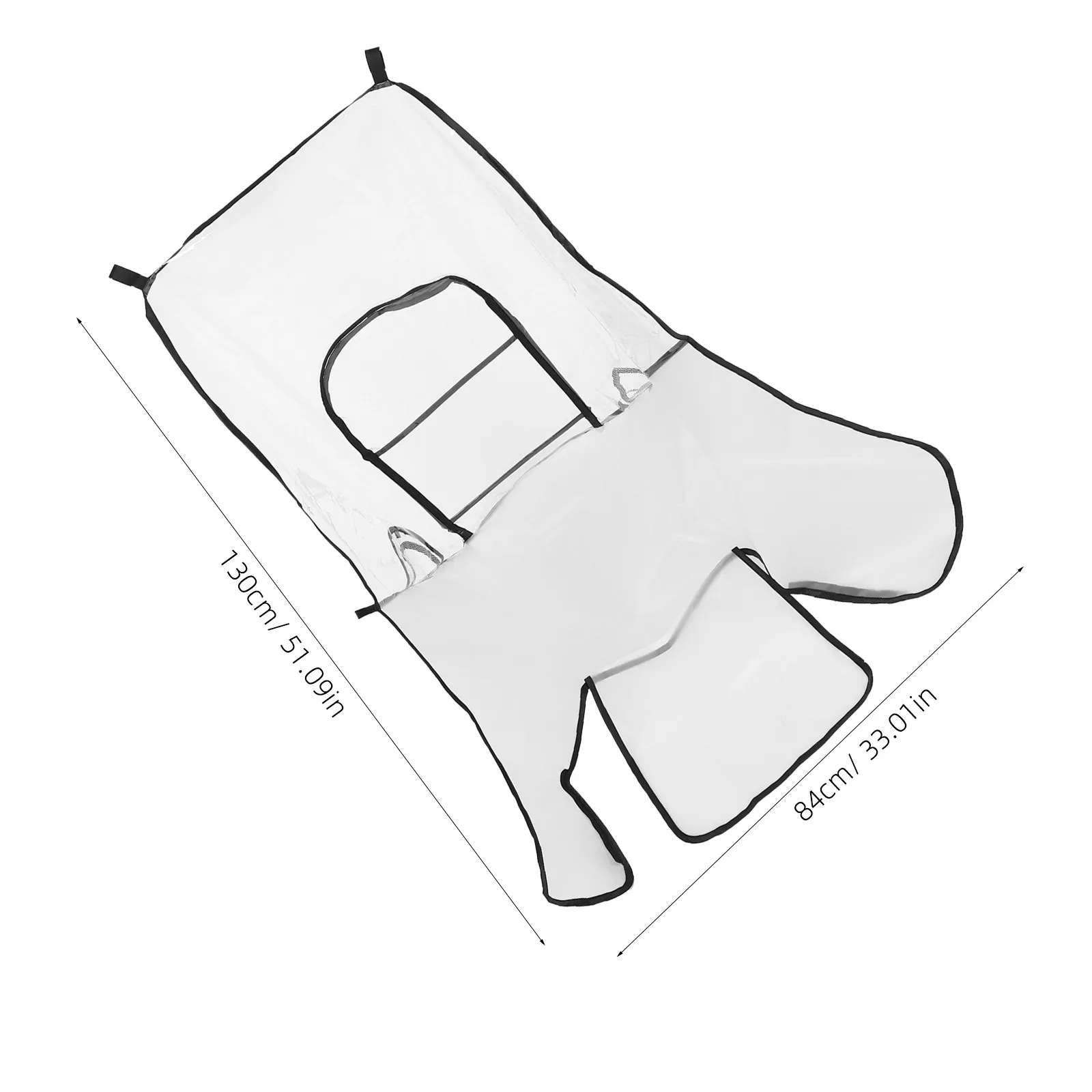 Baby Stroller Rain Cover Universal Fit Waterproof Windproof Transparent Eva Stroller Cover with Breathable Side Vents for All