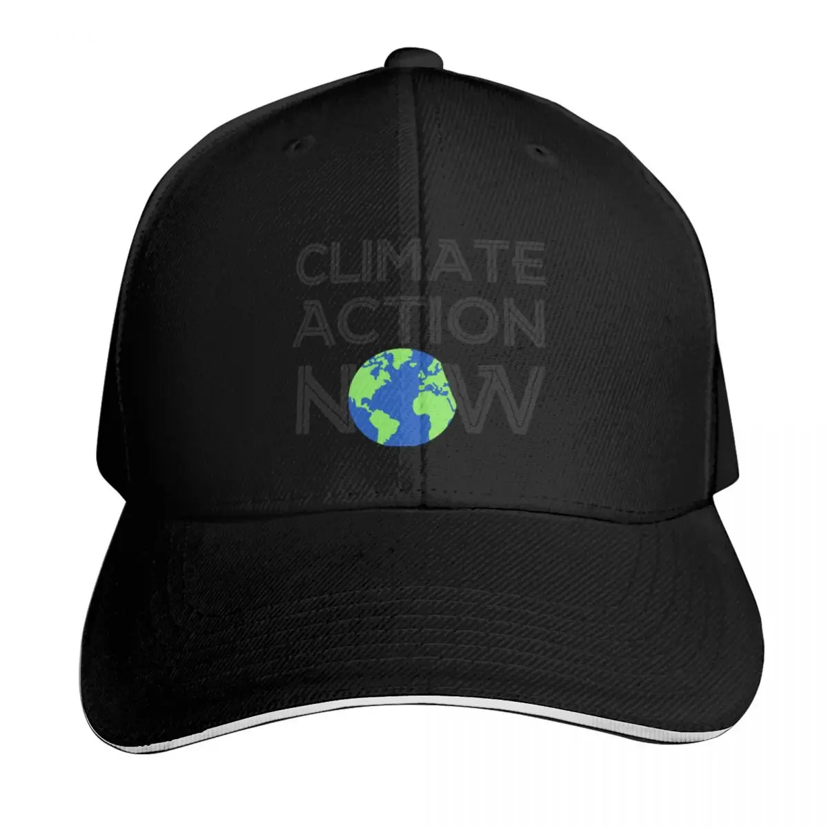 Climate Action Now (black, blue, green) - Strike to Save the Earth and Environment Baseball Cap