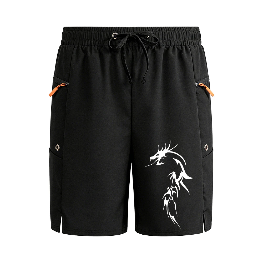 

Летние повседневные спортивные шорты с эластичным поясом и шнурком длиной до колена, черные шорты, подходящие для повседневной носки и поездок на работу