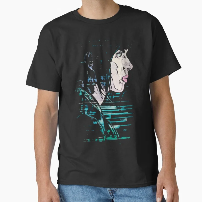 

Ghost In The Shell Anime T Shirt Cyberpunk Major Motoko Graphic Tee Sci-Fi Aesthetic Y2K clothes 0723 Large size Tops