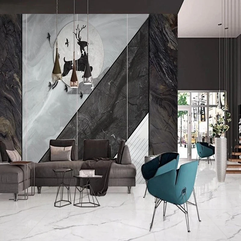 MU8611 Abstract Marble Texture Mural Wallpaper Custom Wall Covering Home Interior Decoration Wall Papers Papel De Pared 3D