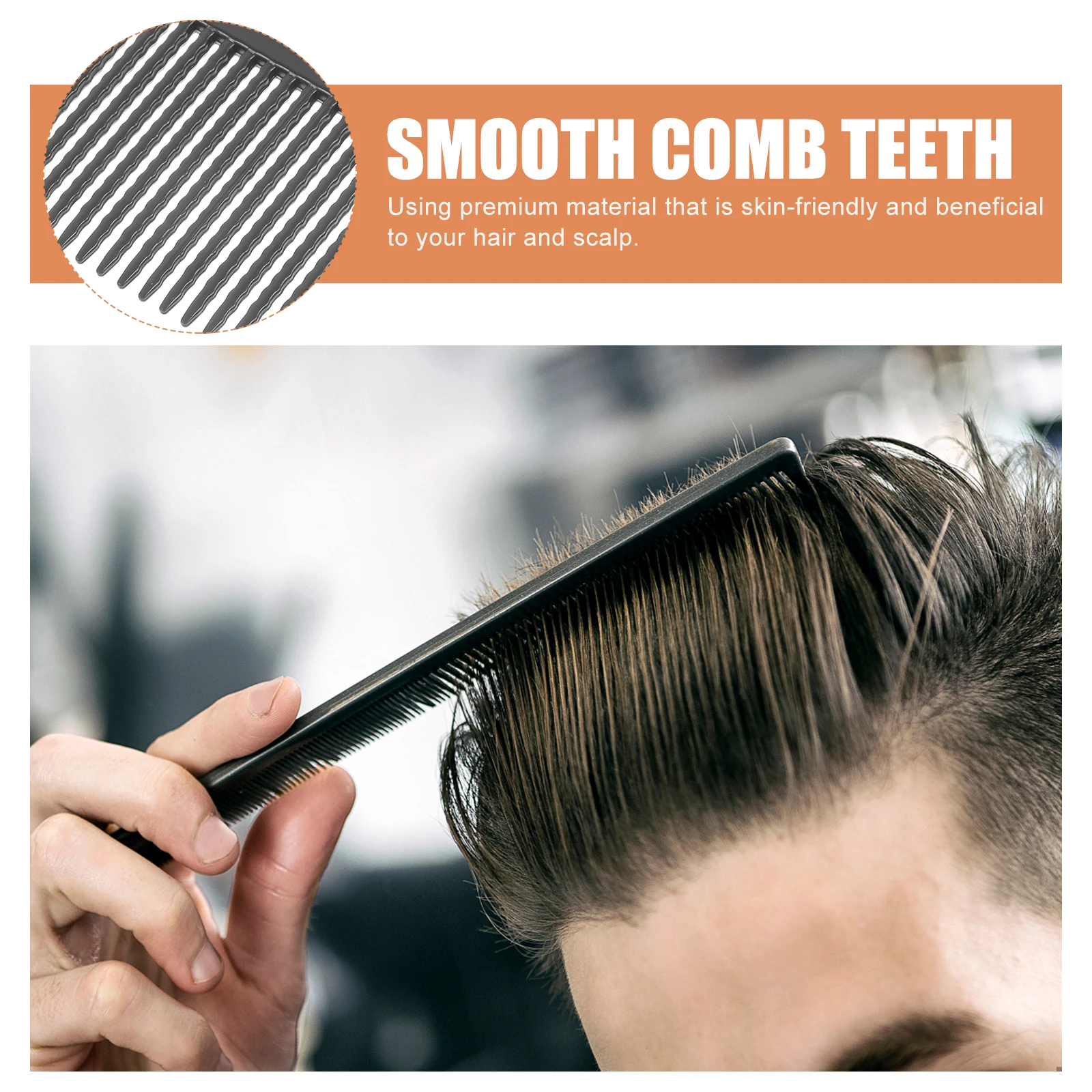 

4Pcs Antistatic Flat Hair Comb Premium Smooth Teeth Protect Hair Massage Blood Circulation Barber Plastic