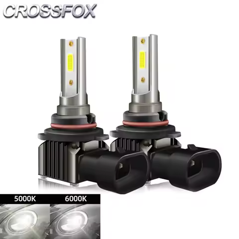 CROSSFOX 2Pcs Car LED Headlight Bulbs H8 H9 H11 H7 60W 12000LM 9005 HB3 9006 HB4 5000K 6000K Auto Fog Light 12V LED Lamp Ampoule