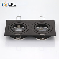 Hot Sale Square Bright Recessed White Black LED Dimmable Downlight COB LED Spot Light Decoration Ceiling Lamp