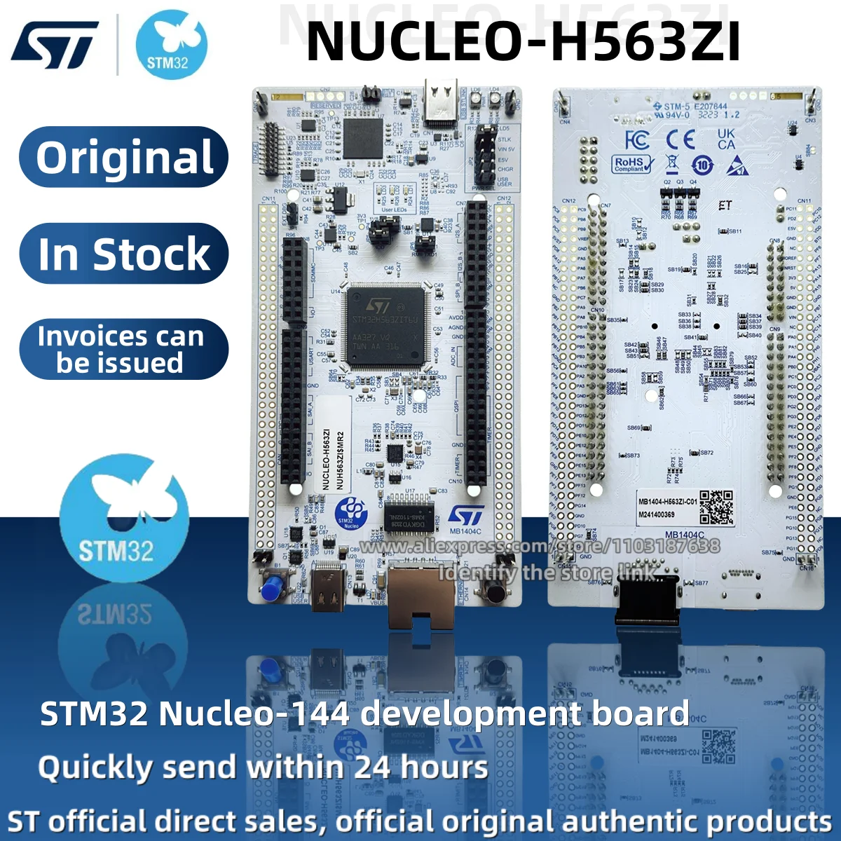 1PCS/LOT NUCLEO-H563ZI STM32 Nucleo-144 Development Board STM32H563ZIT6 MCU Original stock