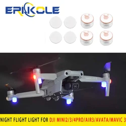 4 Pc Drone LED Night Flight Signal Lights Flashing Light Anti-collision Strobe Lights for DJI Mini 4 pro Air 3 Drone Accessories