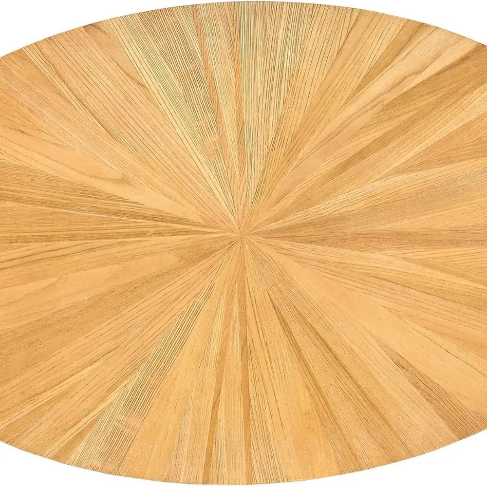 โต๊ะกาแฟทรงรีอุตสาหกรรมสมัยใหม่ 43.3 พร้อมชั้นวาง 2 ชั้น ไม้ธรรมชาติสำหรับห้องนั่งเล่นขนาดเล็ก