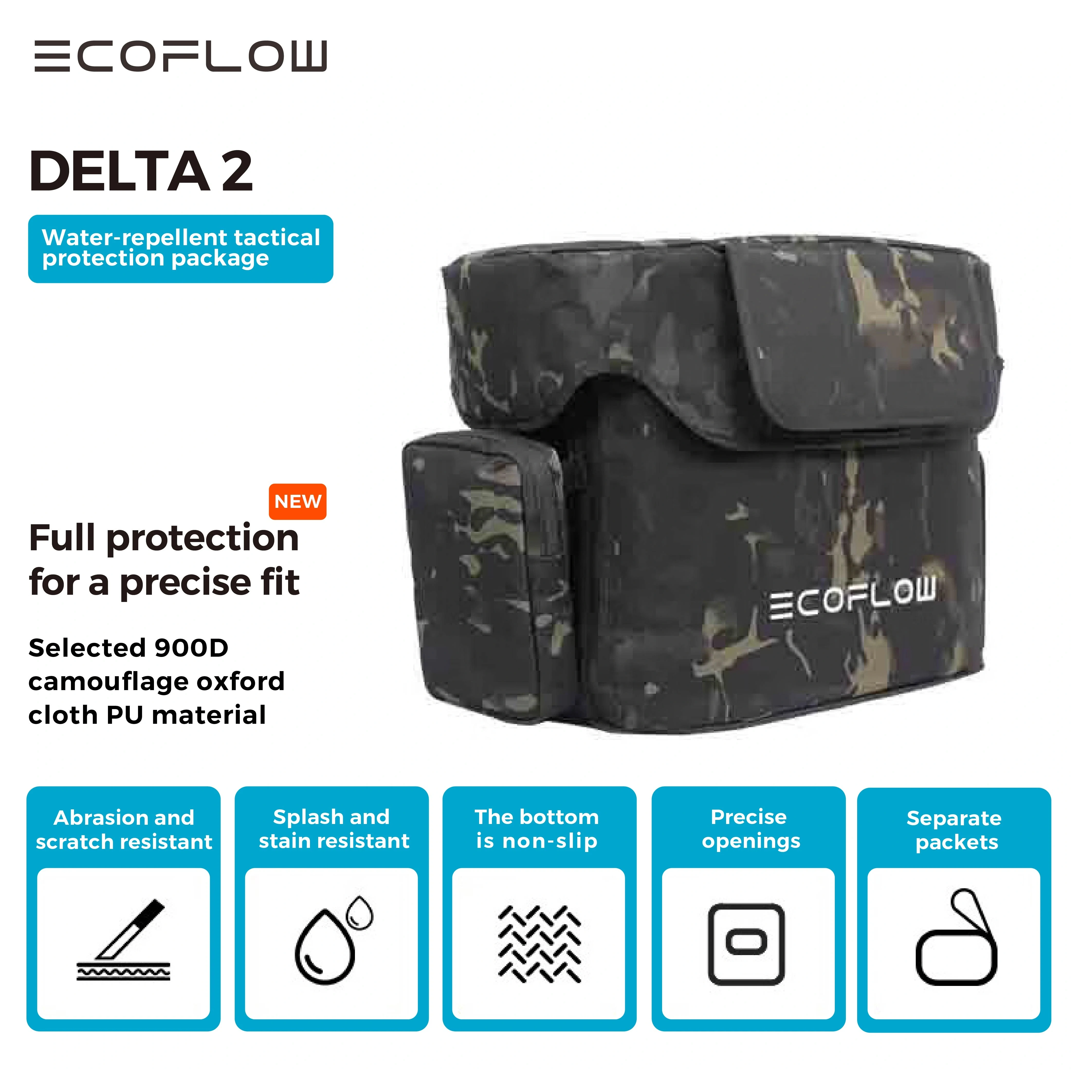 ECOFLOW DELTA 2 Camouflage Bag Protect Waterpoof Bag Storage for Portable Power Supply