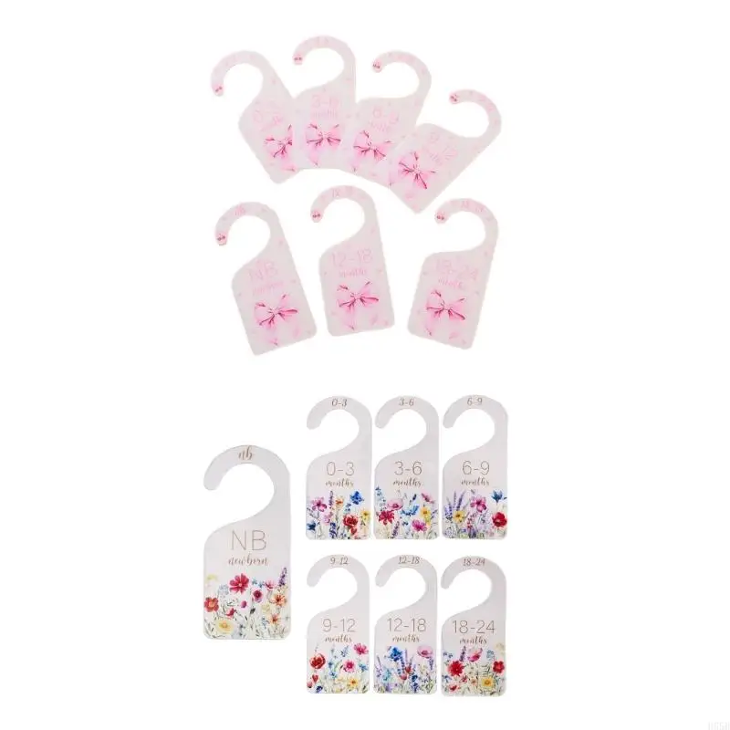 

H55B Pack of 7 Baby Stage Acrylic Clothing Divisions Safe Nontoxic Material for Newborn Photography