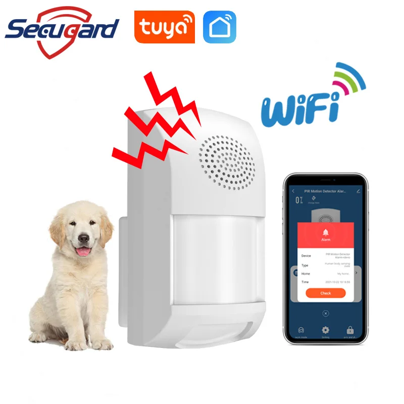 WiFi Infrared Detector Tuya Motion Sensor 25kg Pet Immune Detectors Alarm Smart Life APP Push Message Compatible Alexa Google