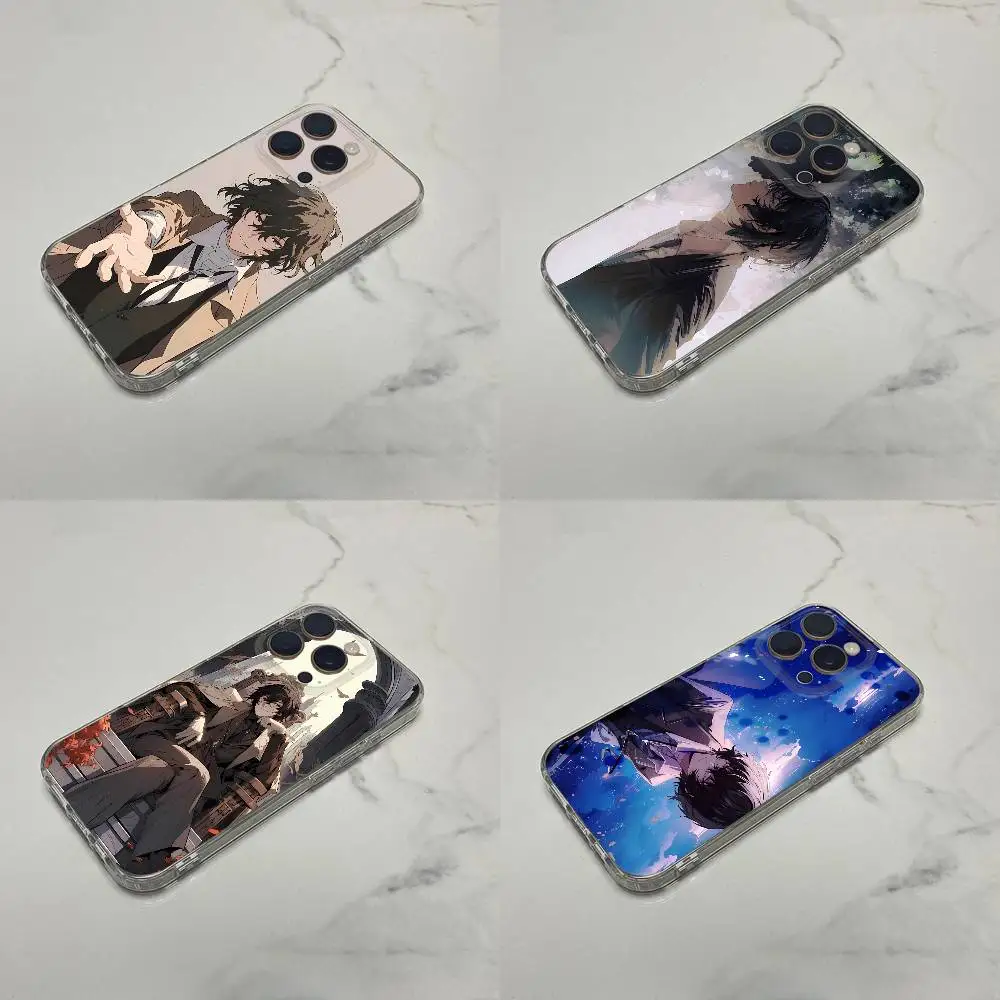 

O-Osamu B-Bungo Dazai Stray Dogs Phone Case For iPhone 17,16,15,14,13,12,11,Plus,Pro,Max,Plus,E,Air,Mini Transparent