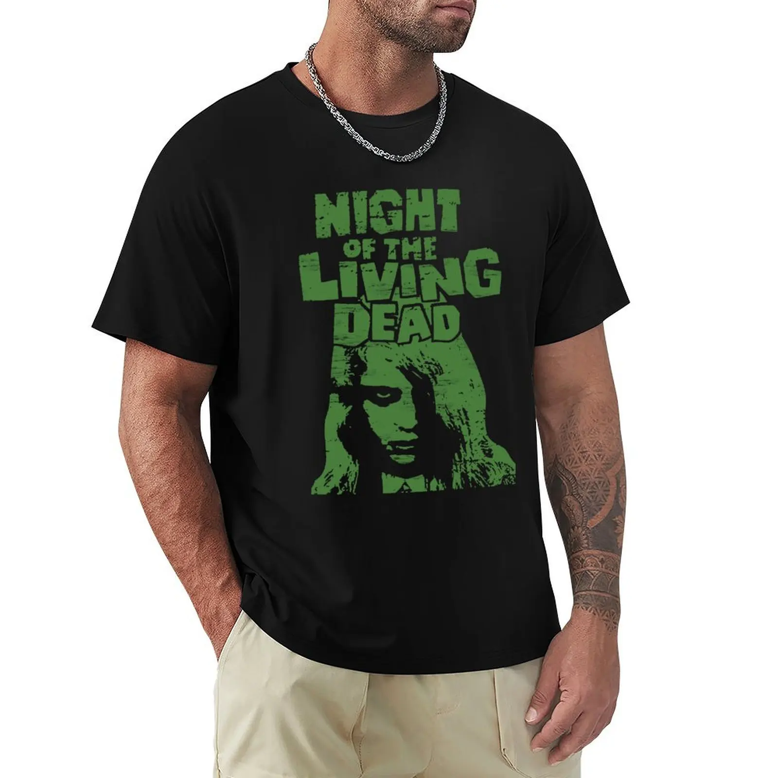 

Night of the living dead T-Shirt boys animal print T-shirts oversize Aesthetic clothing blacks mens plain t shirts