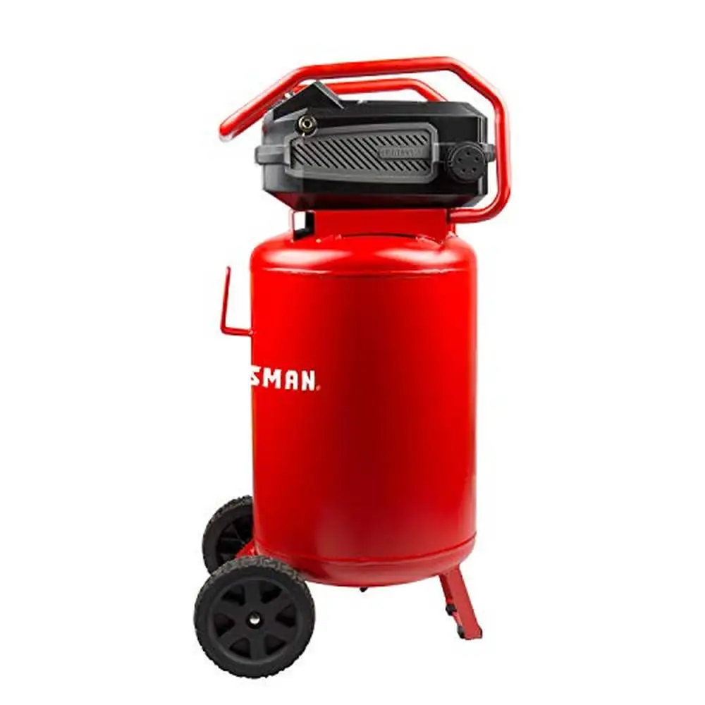 Kompresor udara bebas minyak 20 galon, 1,8 HP 175 PSI baja antikarat Peralatan bengkel garasi merah