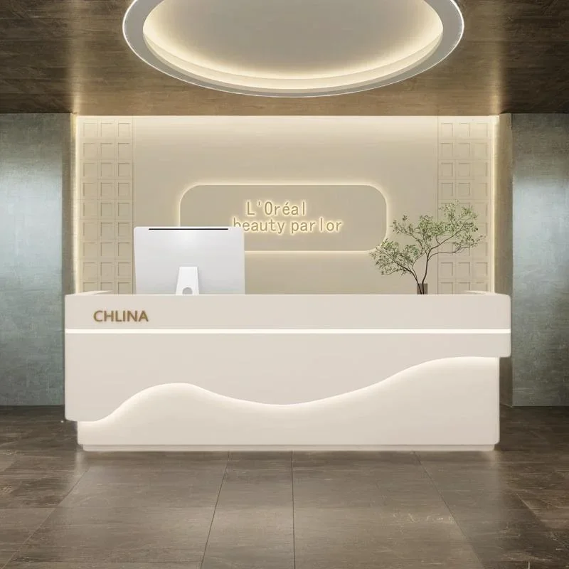 Shop Service Counter Modern Luxury Furniture Minimalist Elegant Entrances Reception Tables Reseption Empfangstheke Salon Spa