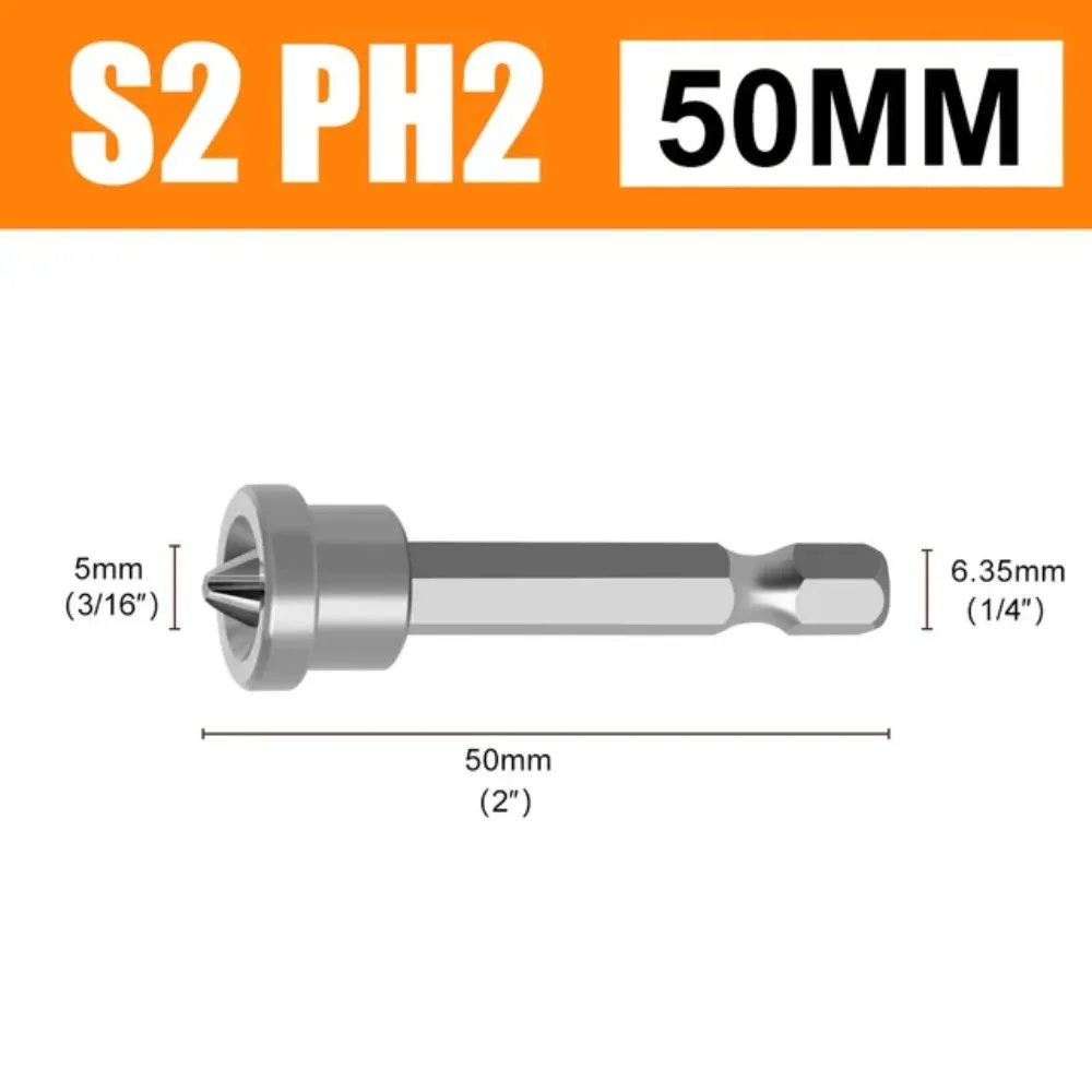 Anti-shock Screwdriver Bit Non-slip Impact Resistant Screwdriver Batch Head Wear-resistant Electric Screwdrivers Accessories