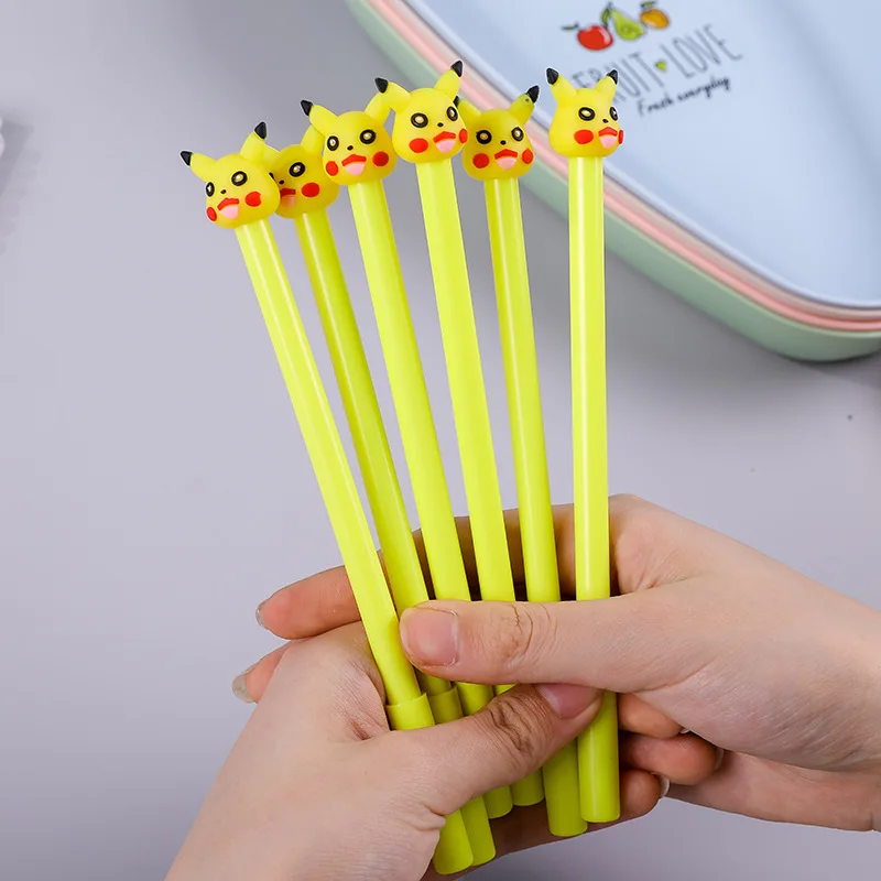 

5pcs Anime Pokemon Creative Pikachu Unisex Pen for Student Cartoon Cute Gel Pens Boys Girls Writing Tool Fashion School Supplies
