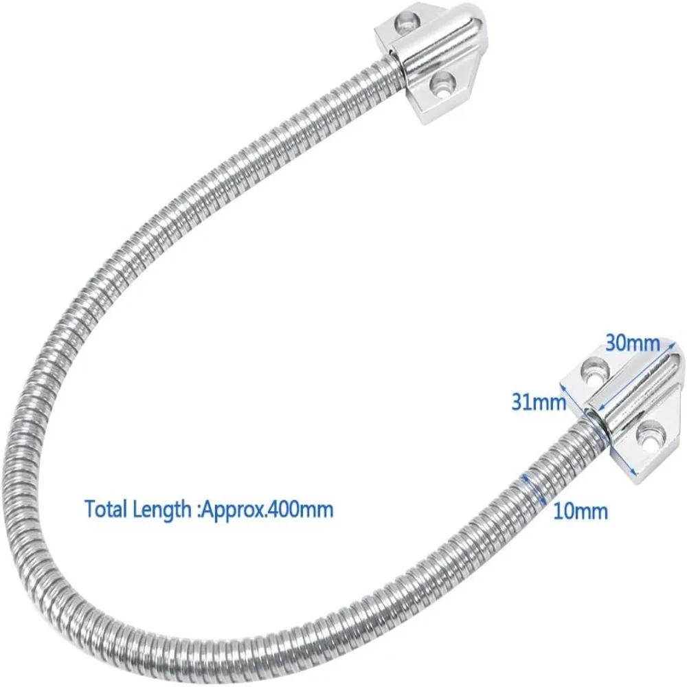1pcs/3pcs 16 Inch Door Flex Conduit Exposed Mounting Flexible Gooseneck Door Wire Conduit Stainless Steel Loop Power Transfer