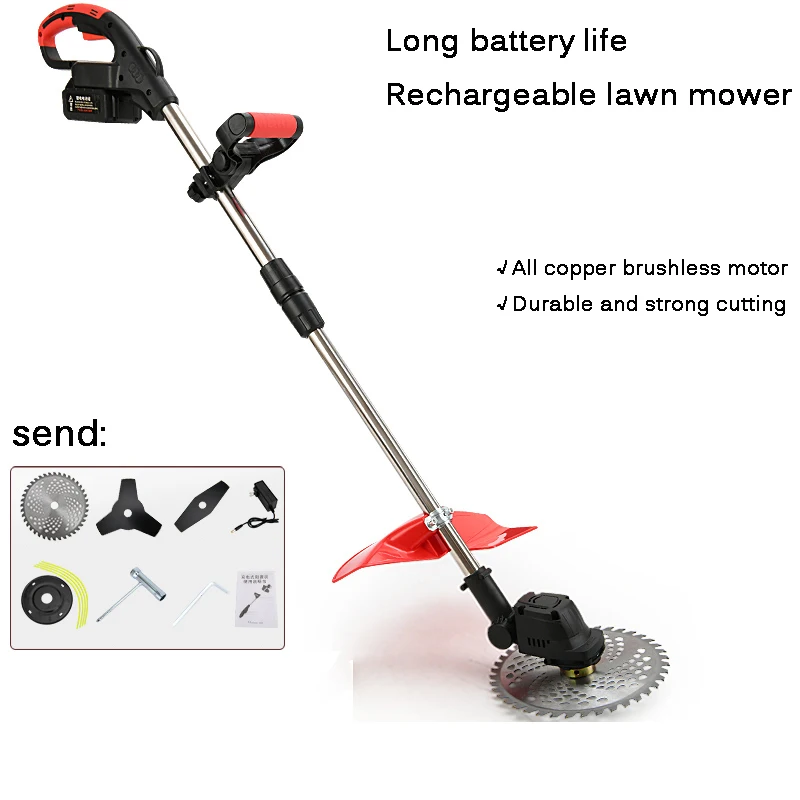 

Electric Folding Lawn Mower Cordless Lawn Trimmer Handheld Garden Power Pruning Rechargeable Garden Shrub Prune