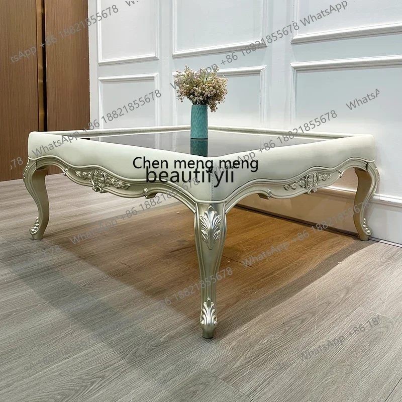 

ss1001 Американский ретро квадратный журнальный столик из цельного дерева для гостиной, дома, роскошный старый стеклянный угловой шкаф во французском стиле