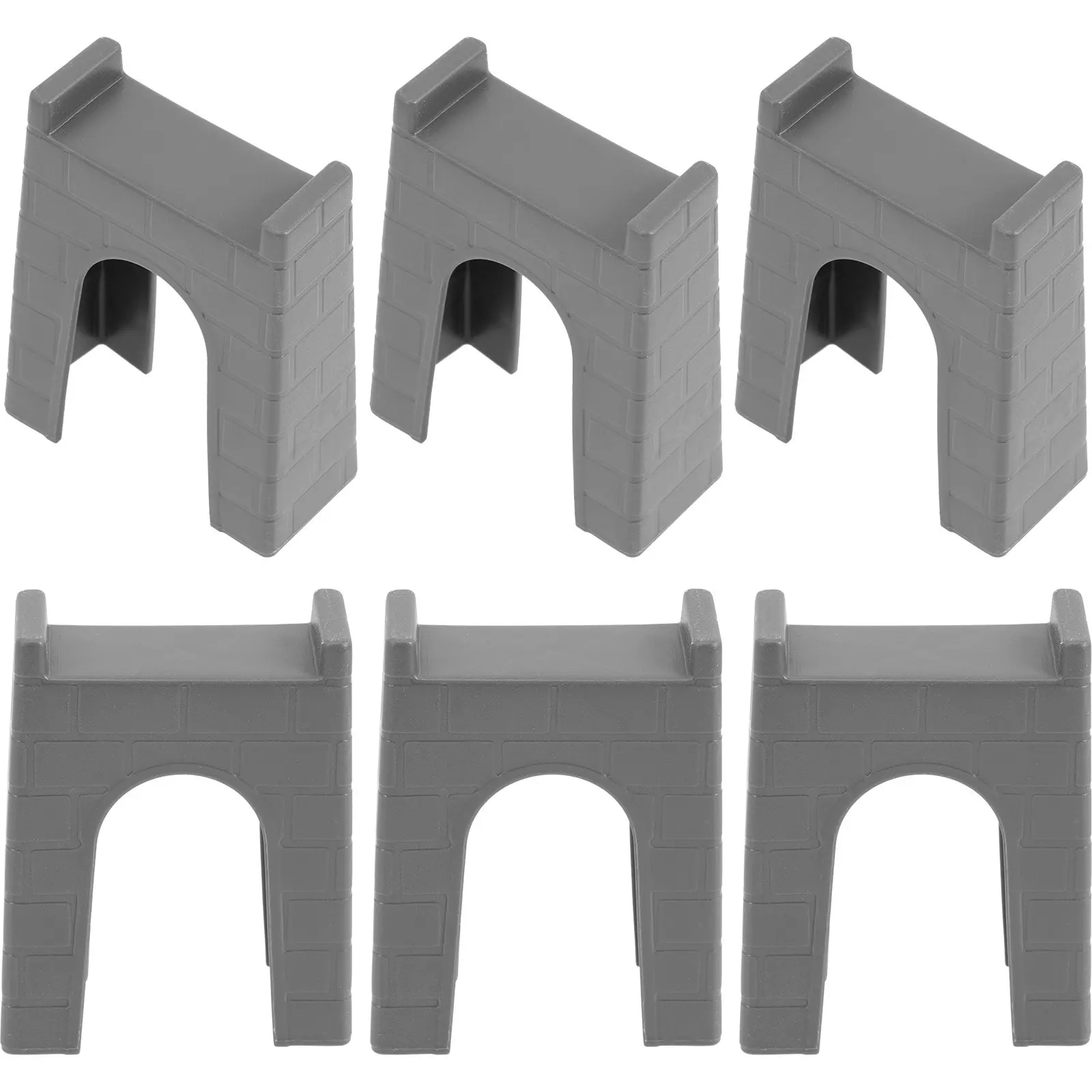 

6Pcs Train Track Bridge Supports Sturdy Replacement for Damaged Wooden Blocks Elevated Railway Layouts Compatible with Most