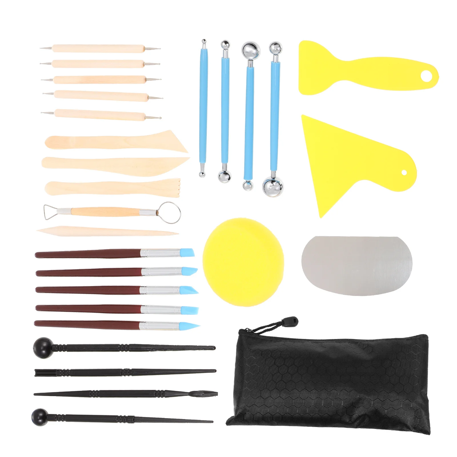 

1Set Pottery Sculpting Tool Set for Clay Carving and Modeling Smooth Non-Stick Surface Great for Polymer Clay DIY Crafts Artists