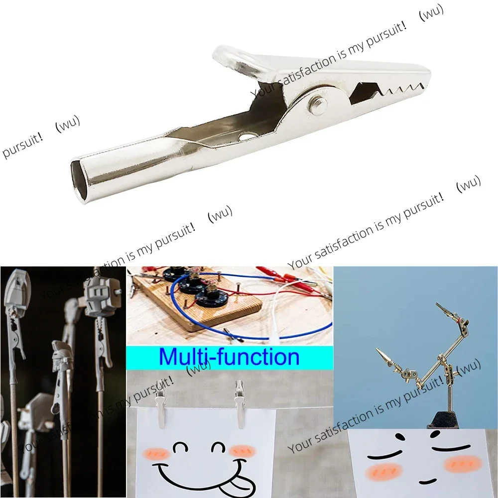 10/20Pcs 51mm Metal Alligator Clip Electrical Test Cable Lead Probe Clip Battery Clip 10A