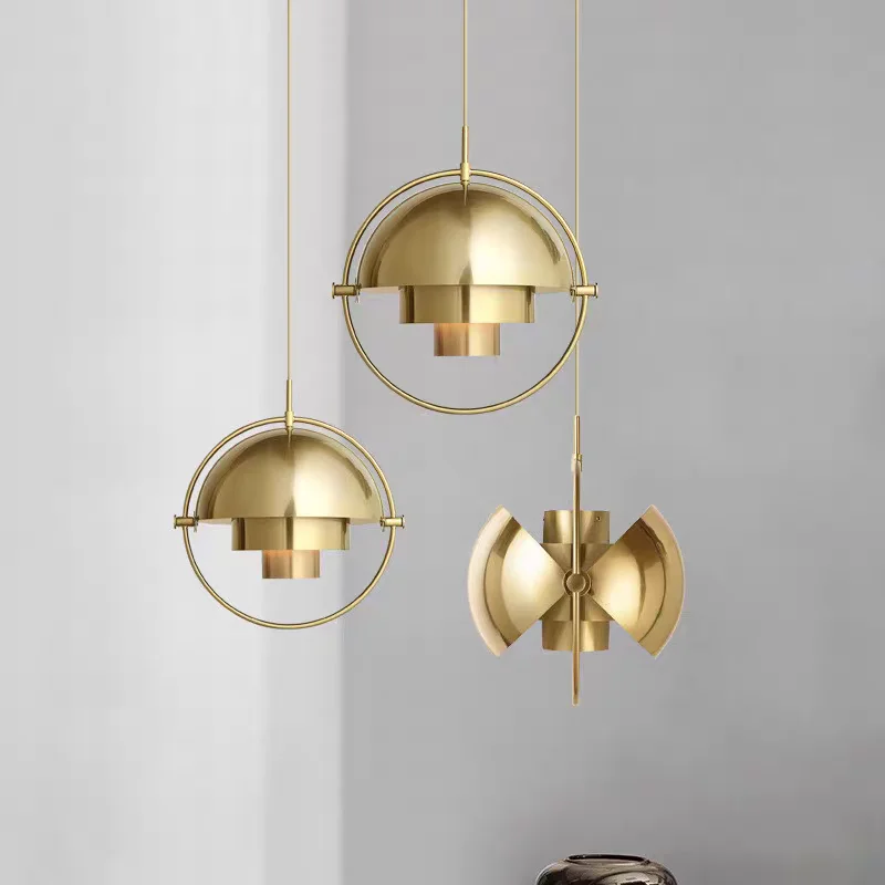Nordic Rotating Deformable Ball Pendant Light Postmodern Ins Style Restaurant Minimalist Cafe Bar Sample Chandeliers Room Decor