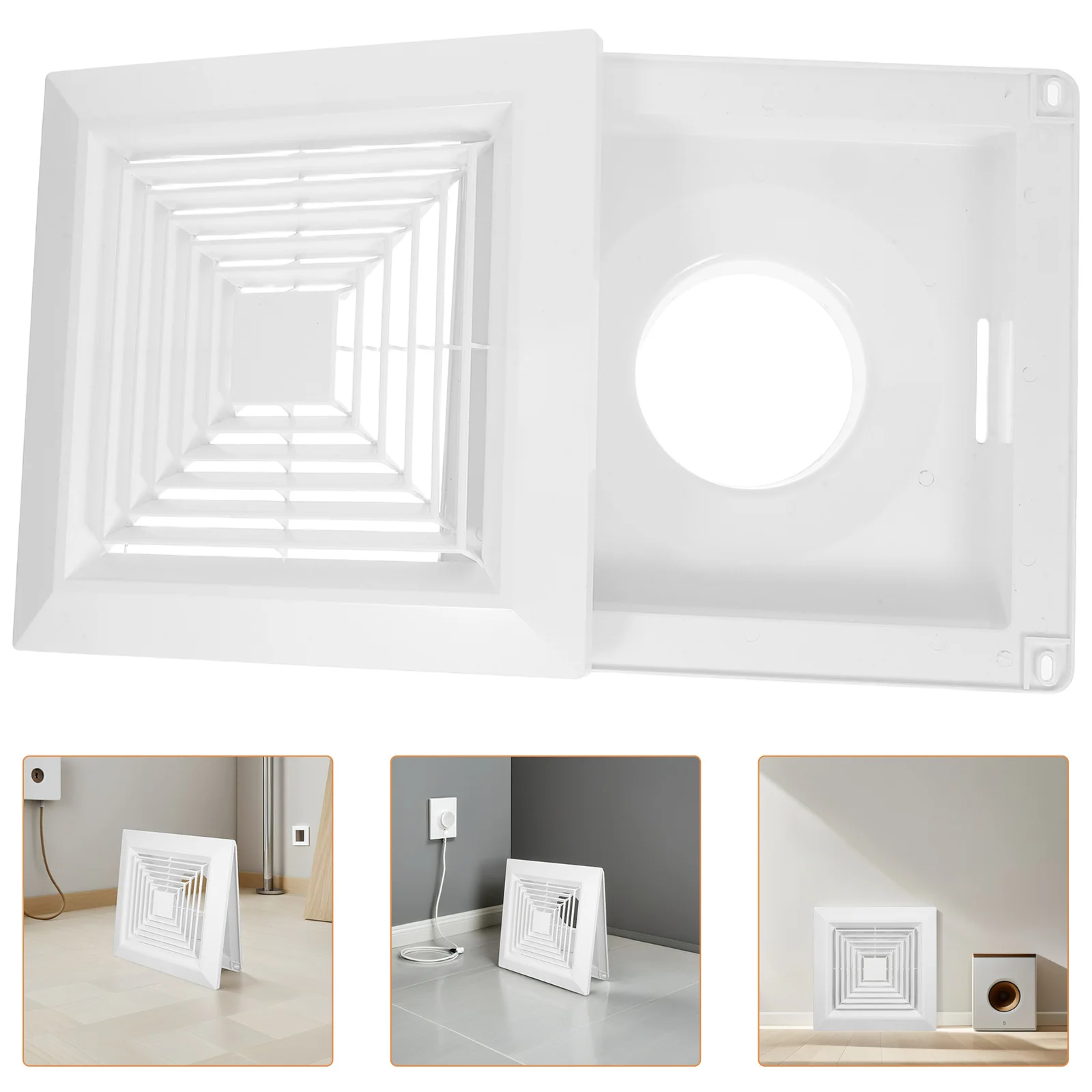 

Integrated Ceiling Diffuser Square Ventilation Grille For Bathroom Kitchen Exhaust Fan Cover Moisture Resistant Air Outlet