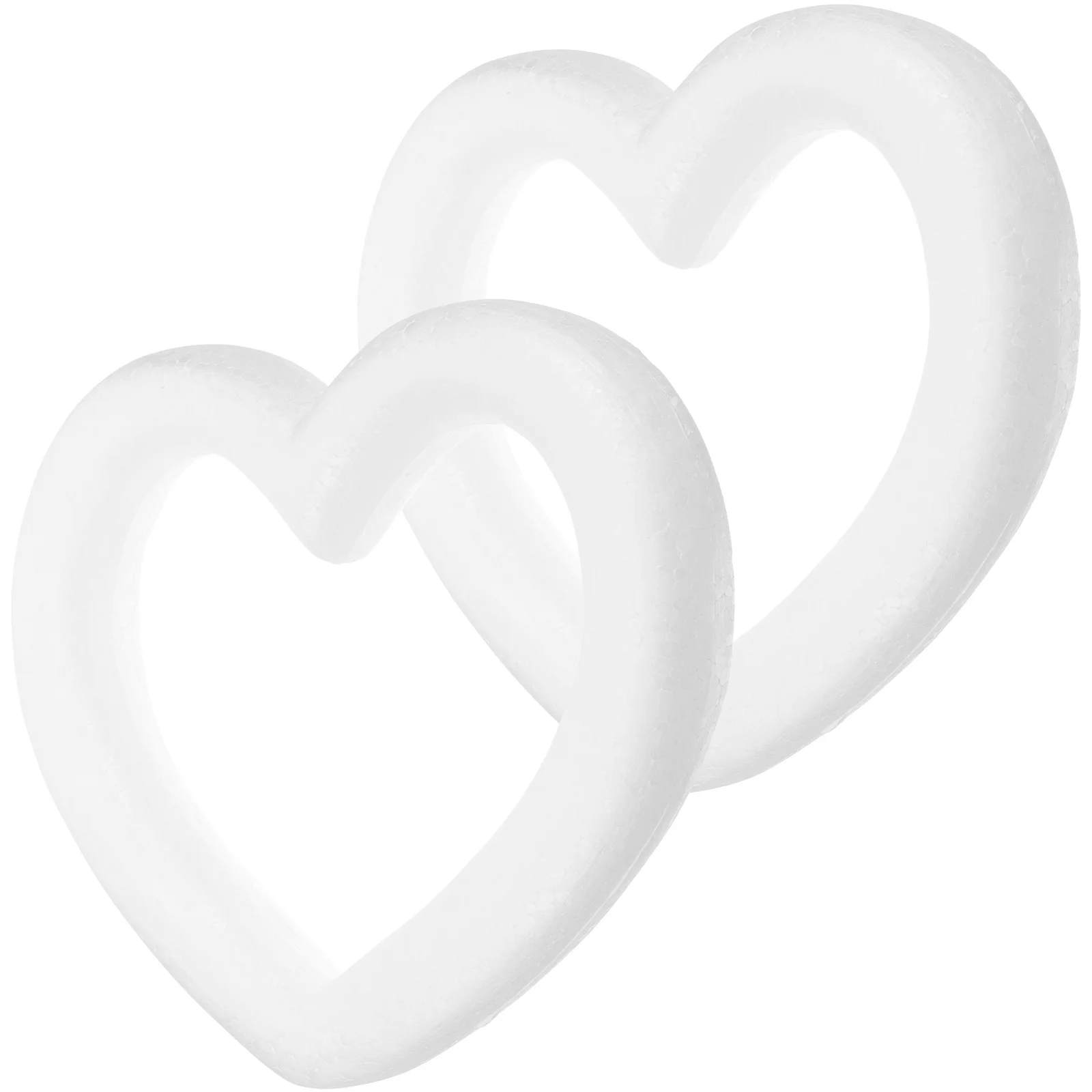 2 قطعة على شكل قلب عيد الميلاد جارلاند الدائري الأبيض DIY بها بنفسك الحرفية ديكور معلق ديكور الحفلات مرحلة ما قبل المدرسة الفصول الدراسية رياض الأطفال