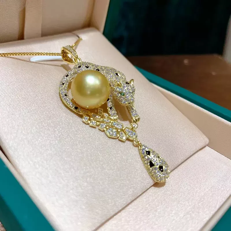 Extra Large AAAA 10-11mm 11-12mm Natural South Sea Gold Round Pearl Pendant Necklace 925s 18inch