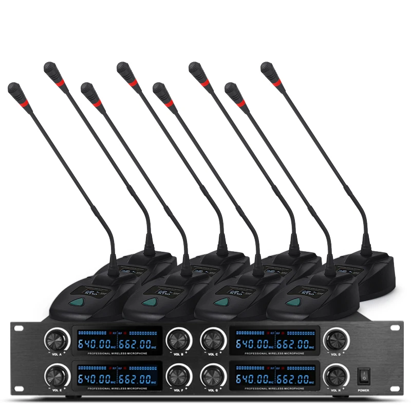 

One to eight wireless conference microphone, head-mounted collar-type professional wireless microphone