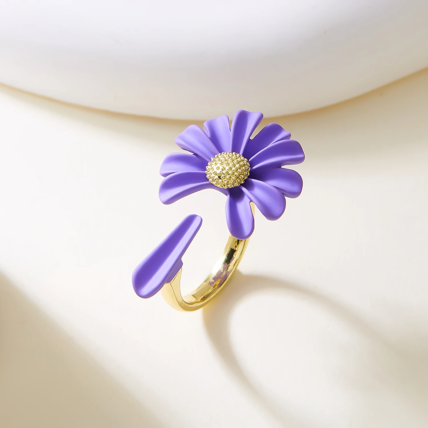 Gänseblümchen-Öffnungsringe für Frauen, elegant, einfach, bunt, Blume, verstellbare Ringe, Verlobung, Hochzeit, Fingerschmuck, Geschenk – Detail 11
