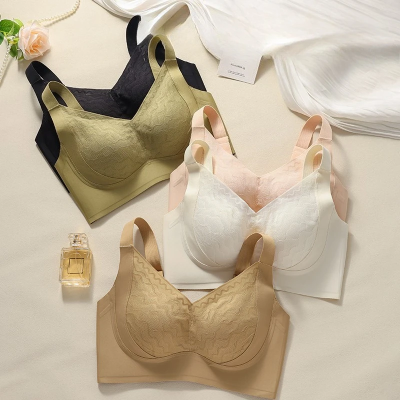 Высококачественные летние тонкие большие груди больших размеров, небольшой бюстгальтер, массажная чашка, регулируемое антипровисающее нижнее белье, женская вторичная грудь