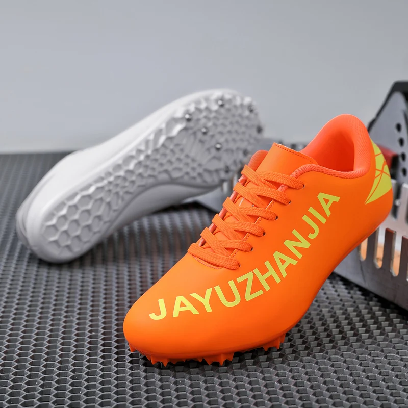 Chaussures d'athlétisme professionnelles pour hommes et femmes, baskets d'entraînement pour athlètes diabétiques élevés, chaussures de sport triples orange, baskets longues pour diabétiques