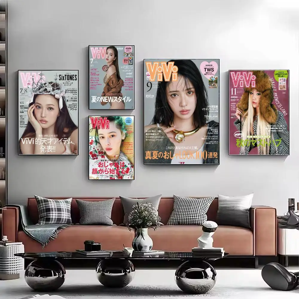 Magazine Cool Gyaru Trend V-ViVi Poster HD Wall Art Aesthetic Home Decor for Living Room Bedroom Café Office Stylish Gift