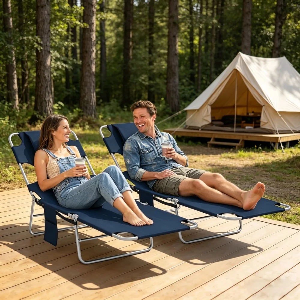 

Set of two sun loungers